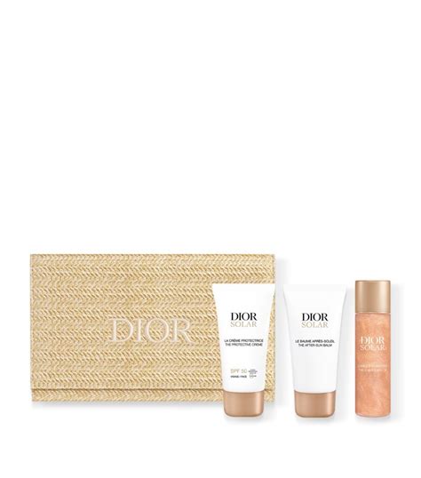 dior face sunscreen|Dior solar escape essentials skincare and sun protection set.